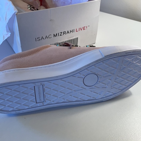 NWT ISAAC MIZRAHI LIVE LIGHT PINK SUEDE CASUAL SNEAKERS - WOMENS 9 - Picture 7 of 10